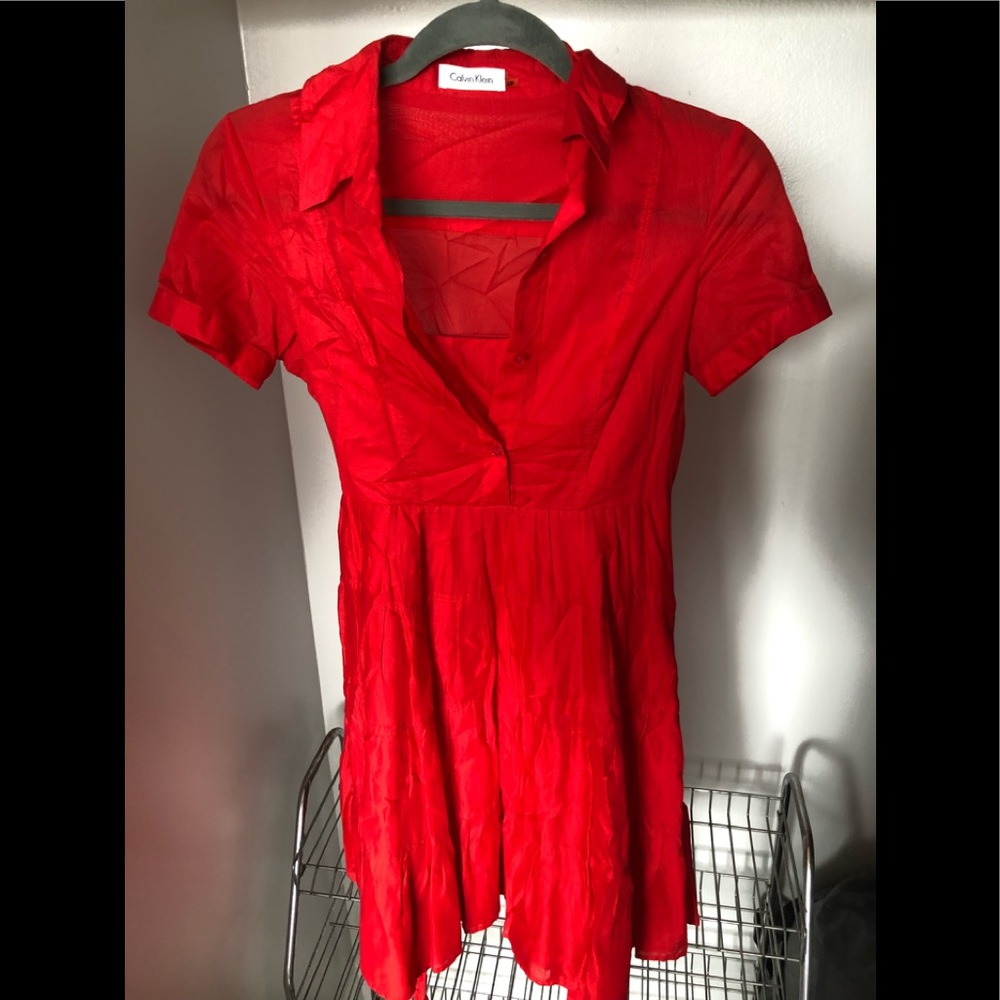 Calvin Klein red dress